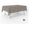 ECOMMERC3 | Tovaglia Vichy antimacchia per tavolo rettangolare dimensioni 180x140 cm | Tovaglia resinata antimacchia, ultra morbida, impermeabile, Vichy Marrone