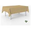 ECOMMERC3 | Tovaglia antimacchia Vichy per tavolo rettangolare dimensioni 140 x 140 cm - Tovaglia Vichy al tatto extra morbida e impermeabile, colore oro