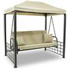 Giordanoshop Dondolo Letto 3 Posti con Copertura a Gazebo Beige