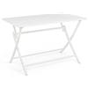 Giordanoshop Tavolo Pieghevole da Giardino 110x70x71h cm Elin Bianco