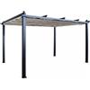 Giordanoshop Pergola da Giardino 3x4 m in Alluminio Antracite Telo Beige