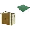 Giordanoshop Pavimento per Casetta Box da Giardino 245x161x233 cm in Plastica Verde