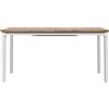 Giordanoshop Tavolo da Giardino Allungabile 150-210x90x74 cm in Alluminio Bianco Piano in