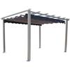 Giordanoshop Pergola da Giardino 3x4 m in Alluminio Tortora Telo Grigio