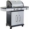 Giordanoshop Barbecue a Gas GPL Davis 3 Fuochi + 1 con Fornello Laterale 117x55,5x112 h cm