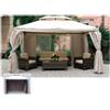 CAPALDO GAZEBO SAHARA IN ALLUMINIO TOP ECRU MT.3X4 CON Zanzariere