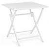 Giordanoshop Tavolo Pieghevole da Giardino 70x70x71h cm Elin Bianco