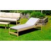 Giordanoshop Lettino Prendisole da Giardino 205x37x65 cm Dresda in Legno di Acacia Teak e