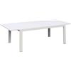 Giordanoshop Tavolo Allungabile da Giardino 98x180/240x75 cm in Alluminio Bianco