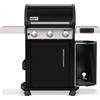 WEBER Barbecue a Gas Piastra Ghisa BBQ Weber Coperchio Ruote Nero EPX-315 GBS Spirit