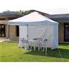 Giordanoshop Gazebo Pieghevole da Giardino in Ferro 3x3m Bianco