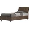 Giordanoshop Letto Singolo 80x200 cm con Rete Testata Inclinata Demas Noce