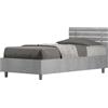 Giordanoshop Letto Singolo 80x200 cm con Rete Testata Dritta Ankel Grigio