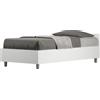 Giordanoshop Letto Singolo 80x200 cm Senza Rete Nuamo Bianco Frassino