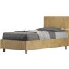 Giordanoshop Letto Singolo 80x200 cm con Rete Testata Dritta Demas Quercia Natura