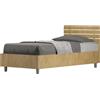 Giordanoshop Letto Singolo 80x200 cm con Rete Testata Dritta Ankel Quercia Natura