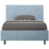 Giordanoshop Letto Singolo 80x200 cm con Rete e Contenitore Adele Azzurro