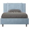 Giordanoshop Letto Singolo 80x200 cm con Rete e Contenitore Appia Azzurro