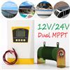 Dual MPPT LCD Solar Panel Kit Wind Regolatore di carica Battery System 12/24/48V