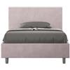 Giordanoshop Letto Singolo 80x200 cm con Rete e Contenitore Adele Glicine