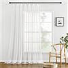 MIULEE Tende Bianca Trasparente Tenda per Interni Voile Trasparenti Camera da Letto Adatte Con Anelli Soggiorno Moderne Eleganti 1 Pezzi 300 x 245 CM