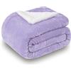 SOCHOW Coperta Plaid in Pile Sherpa, Lilla 150 x 200 cm Coperta di Peluche Super Morbida e Lussuosa a Doppio Strati