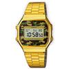 Casio A-168WEGC-3E Orologio, Vintage, Camouflage, Unisex, Crono,Luce,Batt.7 anni