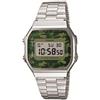 Casio A-168WEC-3E Orologio, Vintage, Camouflage, Unisex, Crono,Luce, batt.7 anni