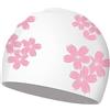 HDGSAFD 1 cuffia da bagno in silicone, per adulti, cuffia da bagno da donna, con fiori di pesco, berretto impermeabile antiscivolo, accessorio da nuoto