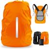 LAMA Parapioggia per Zaino, 2 Pacchi Impermeabile Outdoor Zaino Parapioggia Reflective Copri Zaino per Pioggia/Anti Polvere/Antifurto/Bicycling/Escursionismo/Outdoor attività L 41L-55L Blu Nero