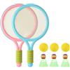 AMNOOL-Set di racchette da tennis per bambini set da badminton racchetta da tennis per bambini racchette in plastica racchette da tennis per principianti per interni ed esterni Sport