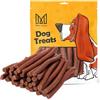 MERSJO Dog Treats - 85% Alto Contenuto di Carne, Senza Additivi, Senza Cereali e Zuccheri, Supplemento giornaliero per cani, Masticare Naturale, Manzo Kabanos, 500g
