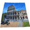LARA MORADA - Telo Copritutto, Gran Foulard per Divano/Letto, Telo Copritutto in Cotone 100%, Made in Italy, Stampa Digitale, Misura Matrimoniale 240x270 cm, 4k Art Photo, Colosseo