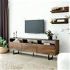 Dmora Mobile Porta Solanis, Credenza da Soggiorno, Armadio Basso per TV, Base Parete attrezzata, 170x30h40 cm, Noce