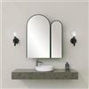 Dmora - Mobile sottolavabo Chara, Mobiletto da bagno, Contenitore porta lavabo, Armadio per lavandino, 50x12h45 cm, Nero