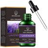 Mindbreaker Olio essenziale di lavanda biologico, oli aromatici aromatici biologici 100% oli essenziali terapeutici puri di qualità premium -Bottiglie da 100 ml (100 ml)