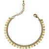namana Cavigliera dorata per donne e ragazze, cavigliera placcata in oro per donne con ciondoli a disco, elegante braccialetto alla caviglia da donna con confezione regalo, 71052