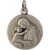 I G J MEDAGLIA MADONNA CON GESU' BAMBINO IN ARGENTO 925 MILLESIMI - LE MEDAGLIE DEI SANTI PATRONI -100% MADE IN ITALY