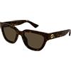 Gucci Occhiali da sole Gucci GG1578S 002 - Montatura sole Cat-eye havana con lente uniforme Gucci 889652468914