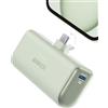 Anker Nano Power Bank 5000 mAh 22,5 W, Ricarica Rapida Connettore USB C Pieghevole Integrato, Compatibile con iPhone 17 Pro Max/Serie 16-12, Samsung S25 Ultra, Huawei, iPad e Molto Altro(Verde)