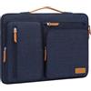 MOSISO 16 pollici Custodia Laptop, 15-15,6 pollici Custodia PC Compatibile con MacBook Pro 16, HP, Acer, Dell, Lenovo, ASUS, Lato Aperto Borsa con 4 Cerniera Tasche&Maniglia, Navy Blu