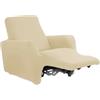 SalGiu Copripoltrona Relax Reclinabile 1 Posto Elasticizzato Antimacchia Universale (Panna)