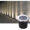 Partenopea® Faretto a led segnapasso calpestabile da esterno viali sentieri giardino IP65 da incasso a terra (3W luce bianca naturale 4000K)
