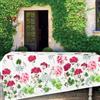 Tag House - Tovaglia da Tavola in Puro Cotone Stampato Alta Qualità, Rettangolare, Copritavolo Elegante Geranio, 6 posti 140x180 cm Made in Italy