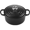 Le Creuset Cocotte rotonda Evolution in ghisa vetrificata con Coperchio, diameter 18 cm, Nero Matt, 21177180000430