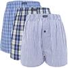 VANEVER Boxer da uomo in cotone, boxer in tessuto, boxer da uomo in maglia, boxer da uomo a quadri, biancheria intima boxer ampia, boxer per tutti i giorni, boxer con bottoni a mosca, confezione da 3,