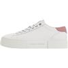 Tommy Jeans Donna Sneakers con Suola Alta in Pelle, Bianco (Ivory), 36