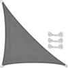 CelinaSun tenda parasole a vela giardino balcone incl. corde di fissaggio BASIC triangolare 3 x 3 x 4,25 m antracite