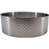 De Buyer - Cerchio per torta rotondo VALHORNA in acciaio inox perforato - 10,5 x 3,5 cm - Made in Francia, Tecnologia AIR SYSTEM, Micro-perforazioni per cottura rapida e omogenea, per risultati
