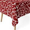 ECOMMERC3 Tovaglia antimacchia rettangolare 260x140 cm Loiret Bordeaux | Per il tavolo allungato, stampa nitida su cotone, finitura resinata, fabbricata in Spagna
